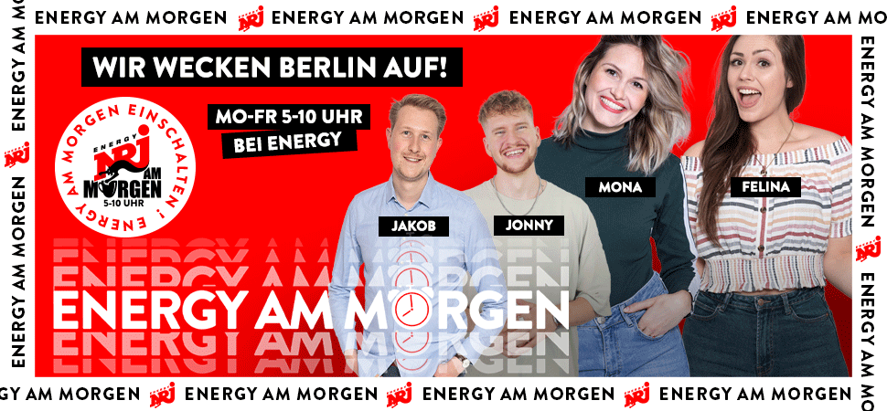 Berlin: 4 Personalities moderieren ab sofort ENERGY Morningshow